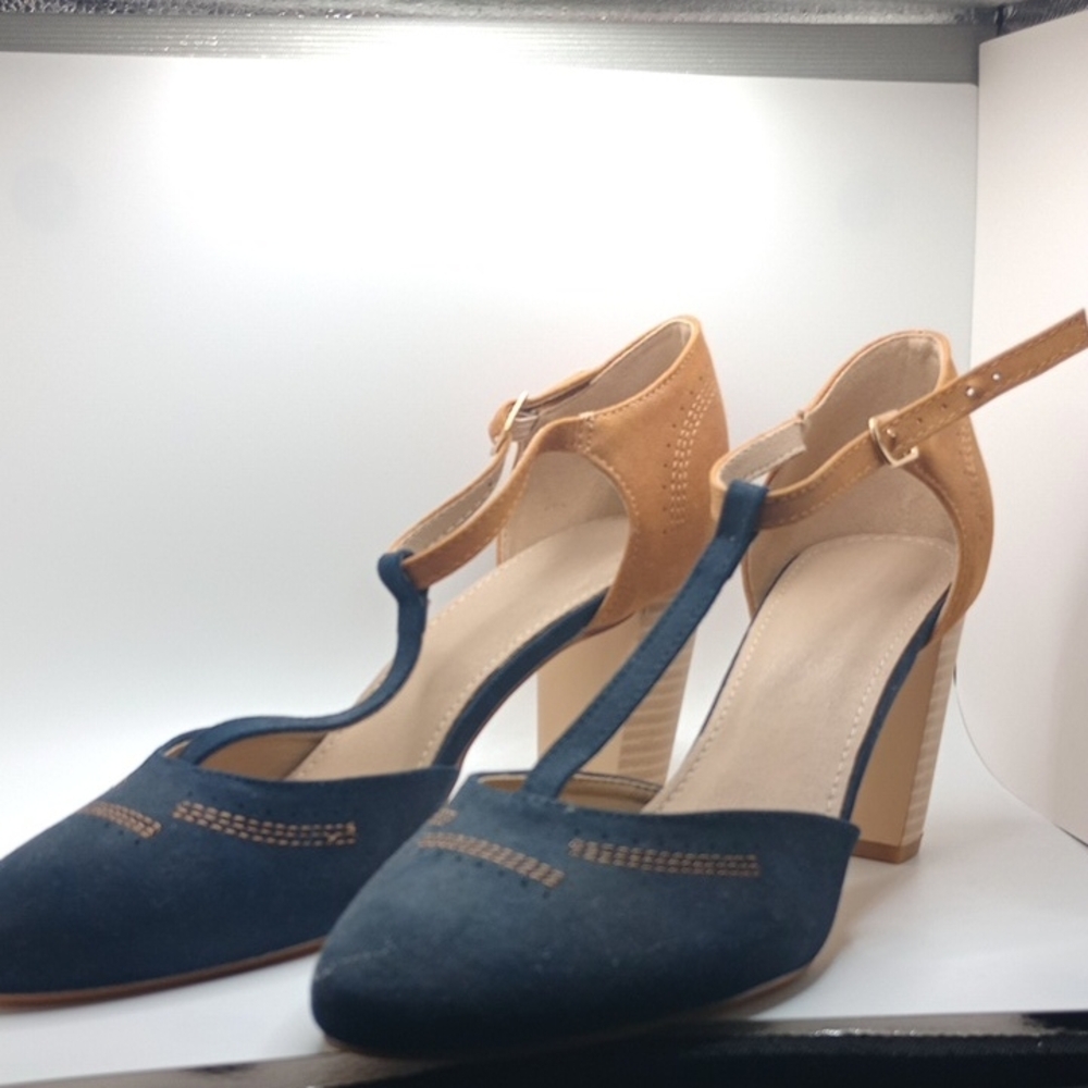 Elegant Two-Tone Women's Heels